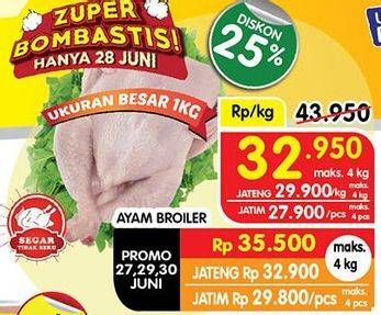 Promo Harga Ayam Broiler  - Superindo