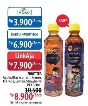 Promo Harga SOSRO Fruit Tea Apple, Blackcurrant, Freeze, Markisa, Lemon, Strawberry per 3 botol 350 ml - Alfamidi