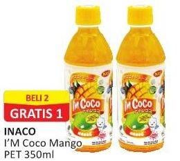 Promo Harga INACO Im Coco Drink Mango 350 ml - Alfamart
