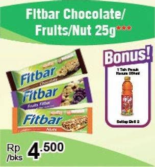 Promo Harga FITBAR Makanan Ringan Sehat Choco, Fruit, Nuts 25 gr - Carrefour