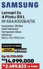 Promo Harga Samsung RF48A4000B4/SE Kulkas Multidoor  - COURTS
