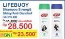 Promo Harga LIFEBUOY Shampoo Strong Shiny, Anti Dandruff 340 ml - Indomaret