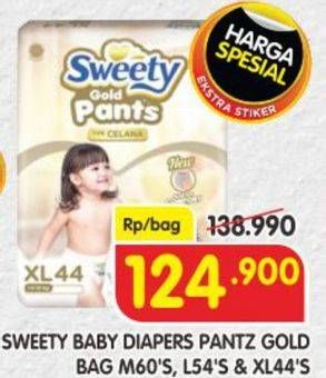 Promo Harga Sweety Gold Pants M60, L54, XL44 44 pcs - Superindo