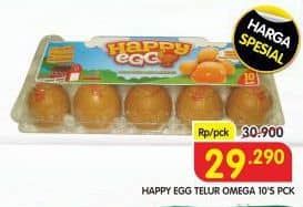 Promo Harga Happy Egg Telur Omega 10 pcs - Superindo