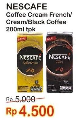 Promo Harga Nescafe Ready to Drink French Vanilla, Black, Coffee Cream 200 ml - Indomaret