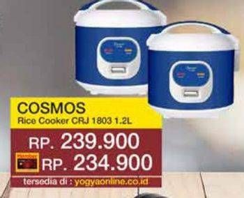 Promo Harga Cosmos Rice Cooker CRJ-1803  - Yogya