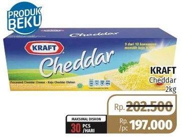 Promo Harga KRAFT Cheese Cheddar 2 kg - Lotte Grosir