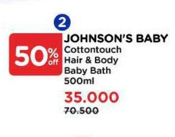 Promo Harga Johnsons Baby Cottontouch Top to Toe Bath 500 ml - Watsons