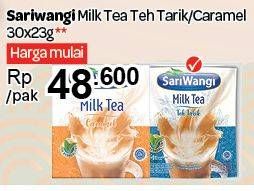 Promo Harga Sariwangi Milk Tea Teh Tarik, Caramel per 30 sachet 23 gr - Carrefour