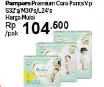 Promo Harga Pampers Premium Care Active Baby Pants S32, M30, L24  - Carrefour