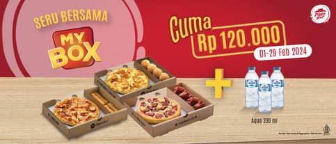 Promo Harga Pizza Hut Paket Bersama Aqua  - Pizza Hut