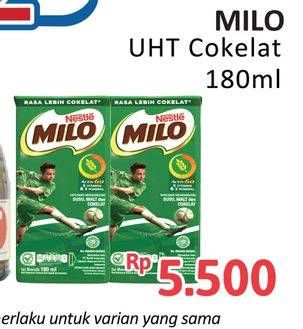 Promo Harga Milo Susu UHT 180 ml - Alfamidi