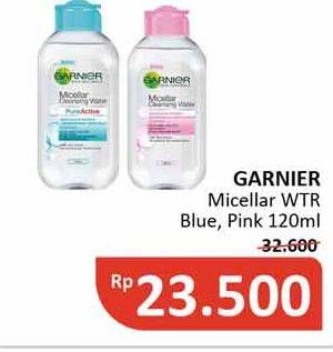 Promo Harga GARNIER Micellar Water Pink, Blue 125 ml - Alfamidi