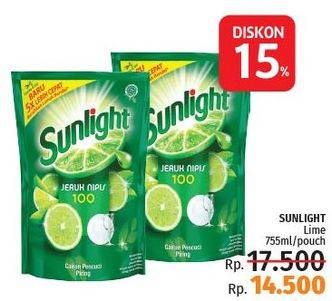 Promo Harga SUNLIGHT Pencuci Piring Jeruk Nipis 100 755 ml - LotteMart