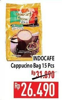 Promo Harga Indocafe Cappuccino per 15 sachet 25 gr - Hypermart