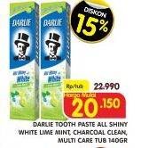 Promo Harga DARLIE Toothpaste All Shiny White Lime Mint, Charcoal Clean, Multi Care 140 gr - Superindo