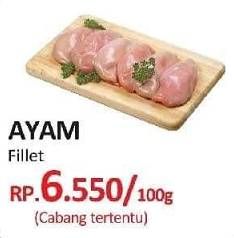 Promo Harga Ayam Fillet per 100 gr - Yogya