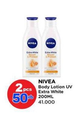 Promo Harga Nivea Body Lotion Extra White Repair Protect 200 ml - Watsons