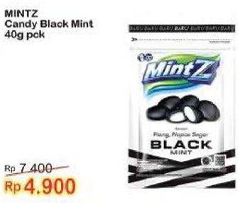 Promo Harga MINTZ Candy Chewy Mint Blackmint 40 gr - Indomaret