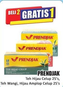 Promo Harga Prendjak Teh Celup Green Tea, Green Tea Amplop, Wangi per 25 sachet 2 gr - Hari Hari