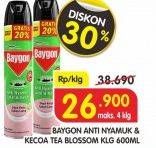 Promo Harga BAYGON Insektisida Spray Tea Blossom 600 ml - Superindo