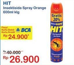 Promo Harga HIT Aerosol Orange 600 ml - Indomaret