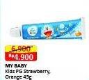 Promo Harga My Baby Kids Toothpaste Orange, Strawberry 45 gr - Alfamart