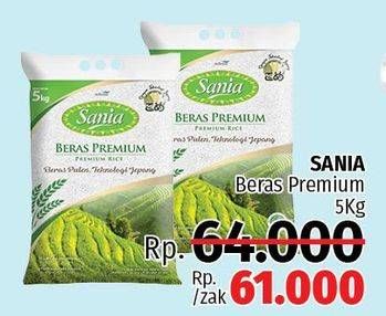 Promo Harga Sania Beras Premium 5 kg - LotteMart