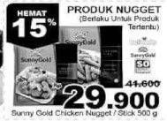 Promo Harga SUNNY GOLD Chicken Nugget/ Stick 500 gr - Giant