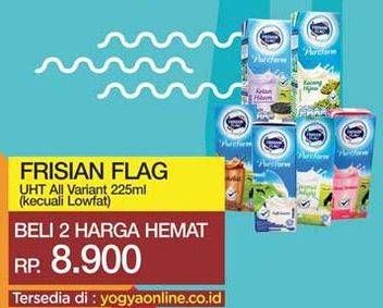 Promo Harga FRISIAN FLAG Susu UHT Purefarm Coconut Delight, Full Cream, Kacang Hijau, Ketan Hitam, Strawberry, Swiss Chocolate 225 ml - Yogya