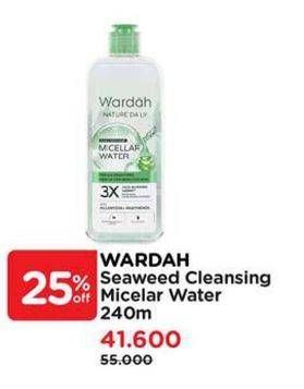 Promo Harga Wardah Natural Daily Seaweed Micellar Water 240 ml - Watsons