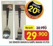 Promo Harga 365 Sendok & Garpu Makan 4 pcs - Superindo