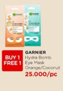 Promo Harga Garnier Hydra Bomb Eye Serum Mask Coconut, Orange 6 gr - Watsons