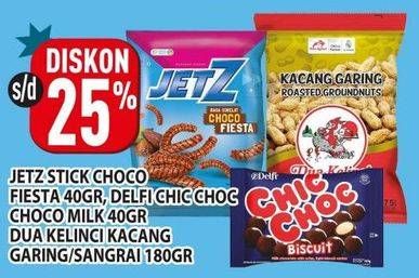 Promo Harga Jetz Stick Snack/Delfi Chic Choc/Dua Kelinci Kacang   - Hypermart