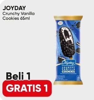 Promo Harga Joyday Ice Cream Stick Crunchy Cookies Cream 70 gr - Alfamart