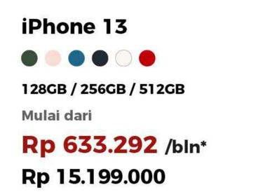 Promo Harga Apple iPhone 13 128 GB, 256 GB, 512 GB  - Erafone