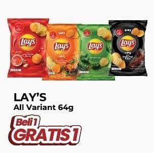 Promo Harga Lays Snack Potato Chips All Variants 64 gr - Yogya