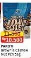 Promo Harga Paroti Brownie Crust Cashew Nuts 53 gr - Alfamart