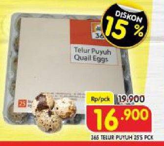 Promo Harga 365 Telur Puyuh 25 pcs - Superindo