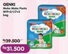 Promo Harga Genki Moko Moko Pants M19+2, L17+3 20 pcs - Indomaret