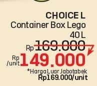 Promo Harga Choice L Container Box Lego 40000 ml - LotteMart