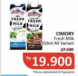 Promo Harga CIMORY Fresh Milk All Variants 950 ml - Alfamidi