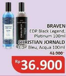 Promo Harga Braven Eau De Parfum Black/Christian Jornald Eau De Parfum  - Alfamidi