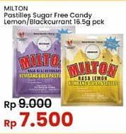 Promo Harga Milton Candy Pastilles Sugar Free Blackcurrant, Lemons 16 gr - Indomaret