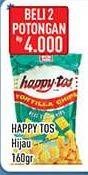 Promo Harga HAPPY TOS Tortilla Chips Hijau 160 gr - Hypermart