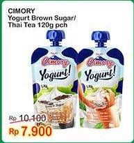 Promo Harga Cimory Squeeze Yogurt Brown Sugar, Thai Tea 120 gr - Indomaret