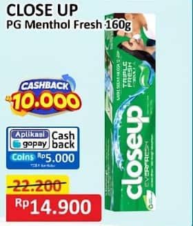 Promo Harga Close Up Pasta Gigi Everfresh Menthol Fresh 160 gr - Alfamart