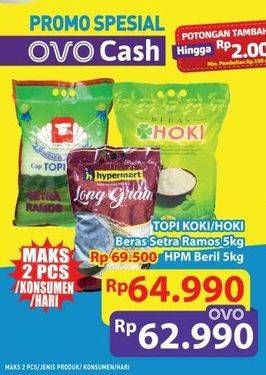 Promo Harga Topi Koki/ Hoki Beras 5kg  - Hypermart