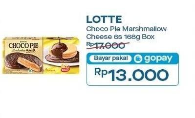 Promo Harga LOTTE Chocopie Marshmallow Cheese per 6 pcs 28 gr - Indomaret