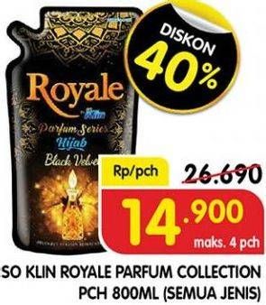 Promo Harga SO KLIN Royale Parfum Collection All Variants 800 ml - Superindo